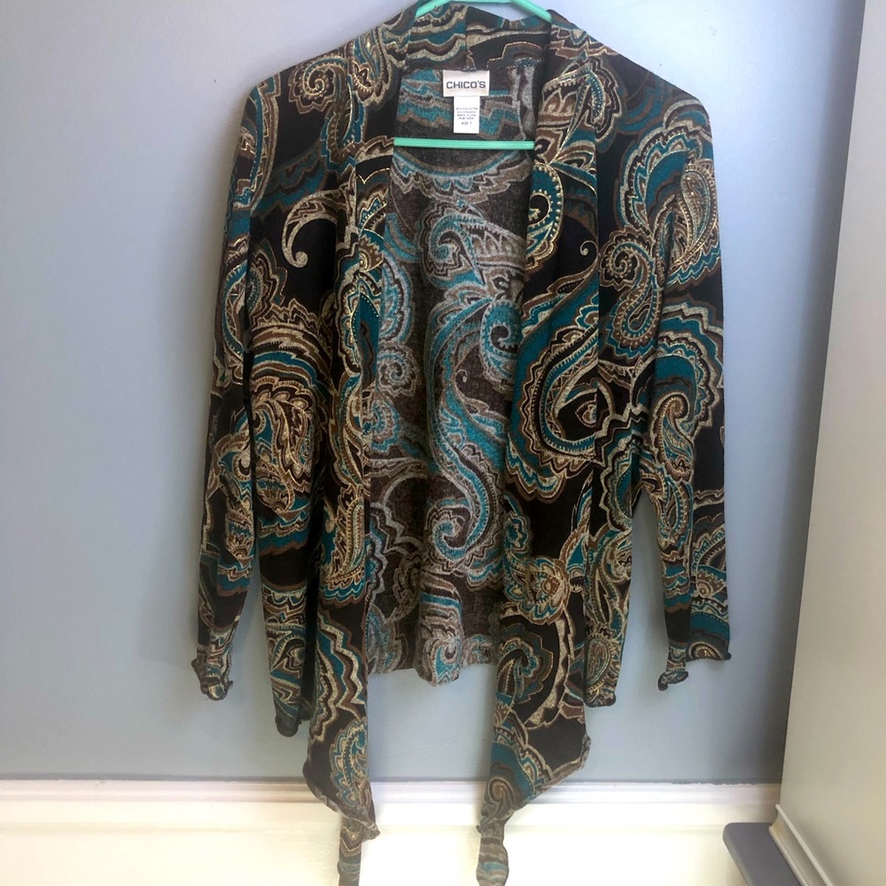 Chico’s Paisley Cardigan Size 1 (Med)